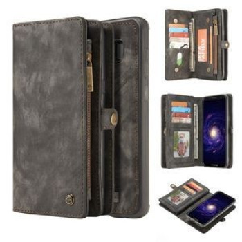 Кожаный чехол- кошелек CaseMe на Samsung Galaxy S8 + / G955 Crazy Horse Texcture Detachable- черный