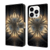 Чехол-книжка Crystal 3D Shockproof Protective Leather для iPhone 15 Pro - Luminous Building