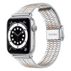 Ремешок Steel series для Apple Watch 10 46mm/Ultra 49mm / Series 8/7 45mm / 44mm / 42mm/45mm / 44mm /42mm - золото-серебристый