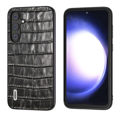 Протиударний чохол ABEEL Crocodile Texture Genuine Leather Samsung Galaxy S23 FE 5G - чорний
