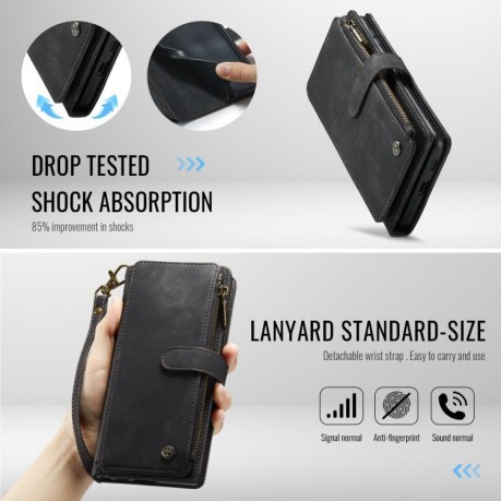 Чехол-кошелек CaseMe-C30 для Samsung Galaxy S25 5G - черный