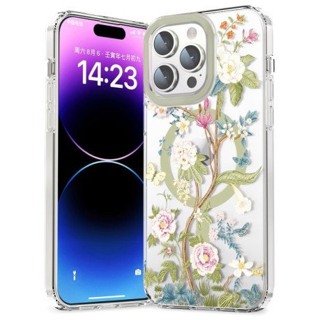 Чохол протиударний with Magsafe Magnetic Shockproof для iPhone 15 Pro - Blue Hydrangea Ball