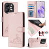 Чохол-книжка Cat Embossing Pattern на Infinix Smart 8 Plus / 8 Pro - рожевий