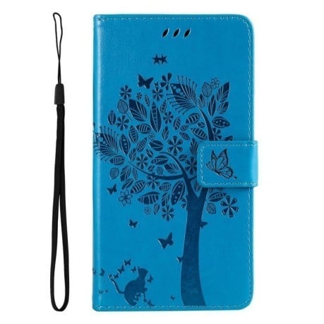 Чохол-книжка Cat Embossing Pattern на Vivo Y11s/Y12A/Y12s/Y20/Y20A/Y20s/Y20G/Y20SG - синій
