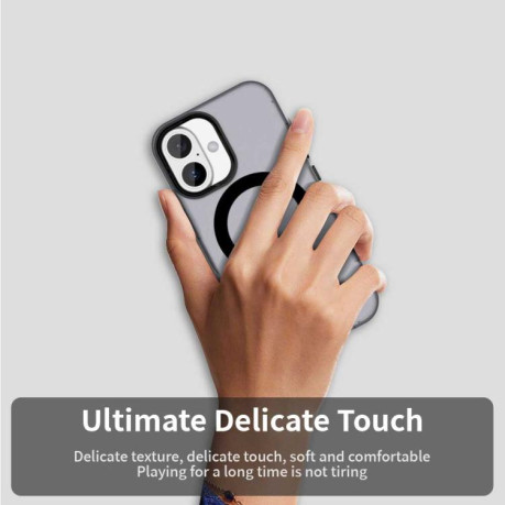 Противоударный чехол Candy Magsafe PC Hybrid TPU для iPhone 17 - черный