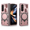 Протиударний чохол CD Texture Sliding Camshield Magnetic Holder для Samsung Galaxy Fold 7 5G - рожевий