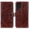 Чохол-книжка Magnetic Retro Crazy Horse Texture  для Samsung Galaxy S25 Ultra 5G - коричневий
