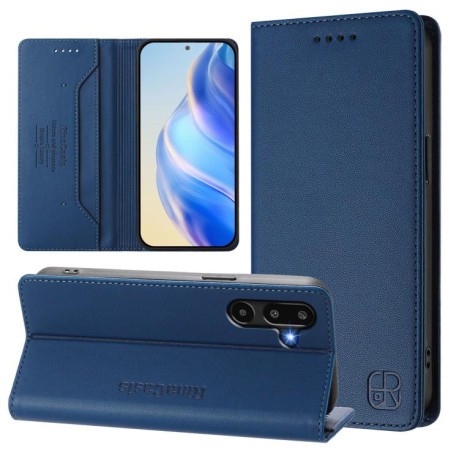 Чехол-книжка RC01 Dual-Folded Magnetic Suction RFID Leather на Samsung Galaxy M16 / F16 5G Global - синий