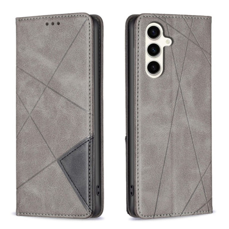 Чехол-книжка Rhombus Texture для Samsung Galaxy S23 FE 5G - серый