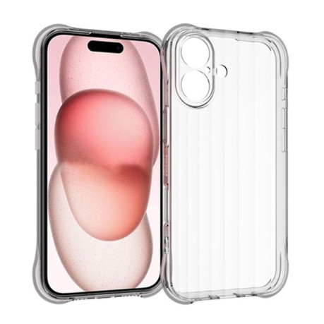 Противоударный чехол Water Ripple Fine Hole для iPhone 16 - прозрачный