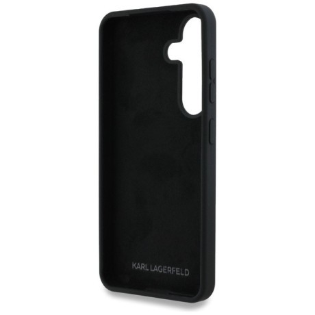 Оригінальний чохол Karl Lagerfeld Silicone Metal Signature Logo для Samsung Galaxy S25 - black