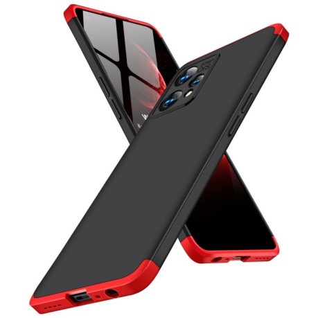 Противоударный чехол GKK Three Stage Splicing на Realme 9 Pro Plus/ Realme 9 4G - черно-красный