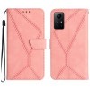 Чехол-книжка Stitching Embossed для Xiaomi Redmi Note 12S - розовый