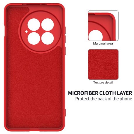 Силиконовый чехол Solid Color Liquid Silicone на OnePlus 13 - красный