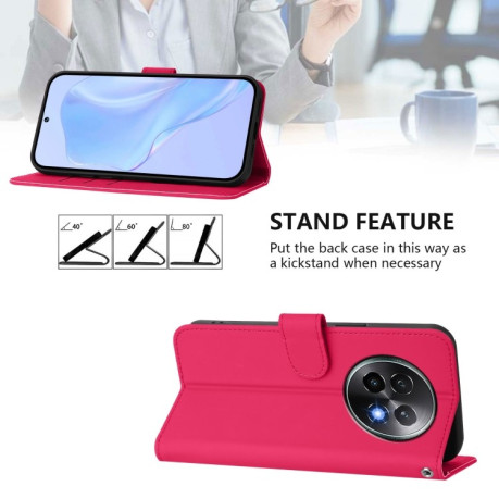 Чохол-книжка Skin Feel S-type для Realme 13+ 5G/13 Pro 5G/13 Pro+ - пурпурно-червоний