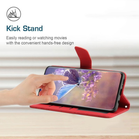 Чохол-книжка Embossed Butterfly для Xiaomi 14T Pro 5G Global - червоний