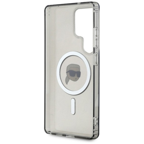 Оригінальний чохол Karl Lagerfeld Button Karl Head Printed Logo MagSafe для Samsung Galaxy S25 Ultra - black