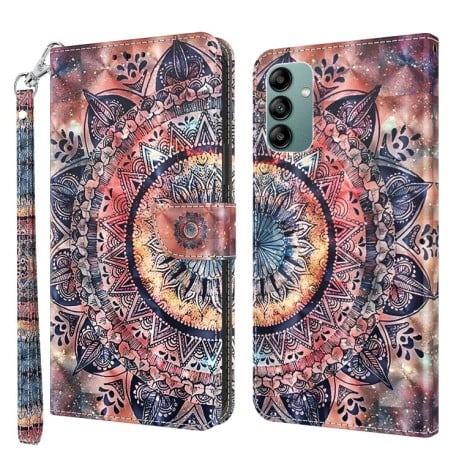 Чехол-книжка 3D Painting Leather для Samsung Galaxy A04s - Colorful Mandala