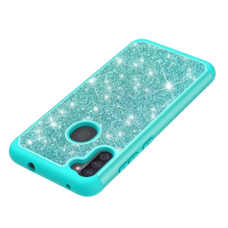 Протиударний чохол Glitter Powder Contrast Skin Samsung Galaxy A11/M11 - зелений