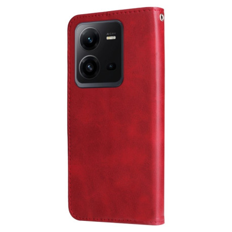 Чохол-книжка Fashion Calf Texture для Vivo V25 5G/V25e 4G - червоний
