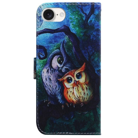 Чехол-книжка Coloured Drawing для iPhone 16e - сова