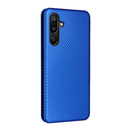 Чехол-книжка Carbon Fiber Texture на Samsung Galaxy M16 5G / F16 5G - синий