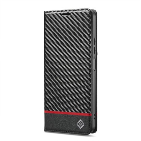 Чохол-книжка LCIMEEKE Carbon Fiber для Xiaomi Redmi A4 5G / 14C 4G - Black