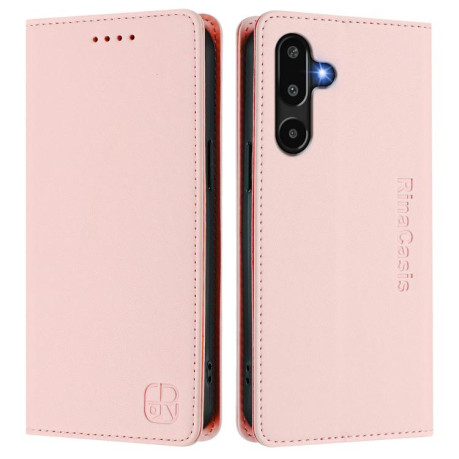 Чехол-книжка RC01 Dual-Folded Magnetic Suction RFID Leather на Samsung Galaxy M16 / F16 5G Global - розовый