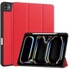 Чехол-книжка Custer Pattern Pure Color 3-Fold Holder на iPad Pro 13 2024 - красный