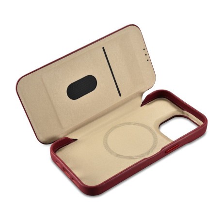 Шкіряний чохол-книжка iCarer CE Premium для iPhone 14 Pro Max - червоний
