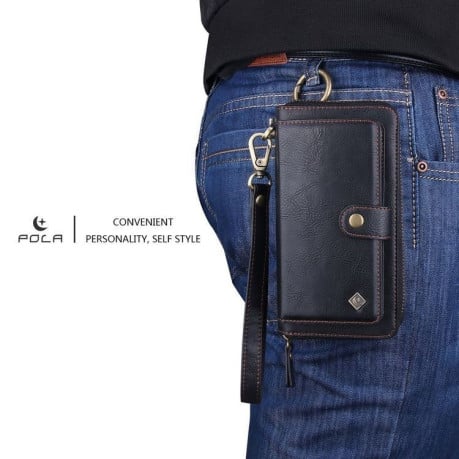 Шкіряний чохол-гаманець Pola на Samsung Galaxy S8/G9500 - Black