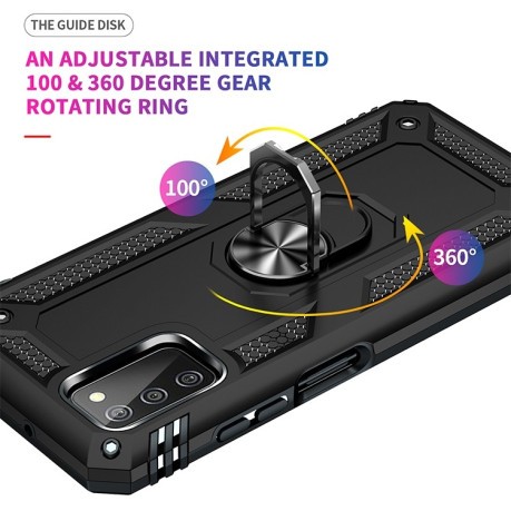 Противоударный чехол HMC 360 Degree Rotating Holder на Samsung Galaxy A03s - черный
