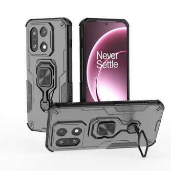 Противоударный чехол Metal Kickstand TPU Hybrid PC на OnePlus 15 — черный