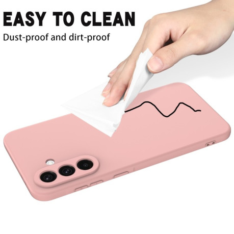 Силиконовый чехол Solid Color Liquid Silicone на Samsung Galaxy A56 5G - розовый