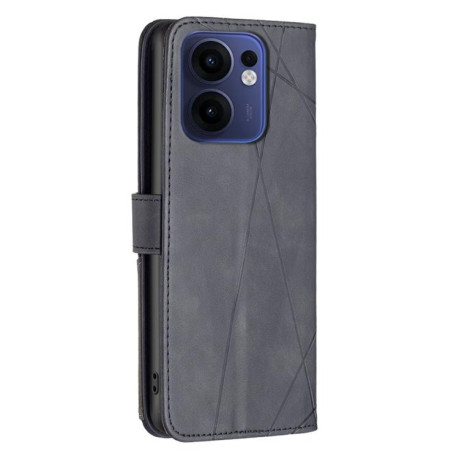 Чехол-книжка Rhombus Texture для OPPO Reno13 F/Reno13 FS - черный