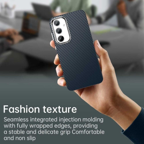 Ударозахисний чохол Carbon Fiber Series IMD  для Samsung Galaxy S25 5G - синій