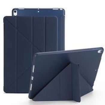 Чехол- книжка Solid Color Trid-fold + Deformation Viewing Stand на iPad Air 3 2019/Pro 10.5 - нави