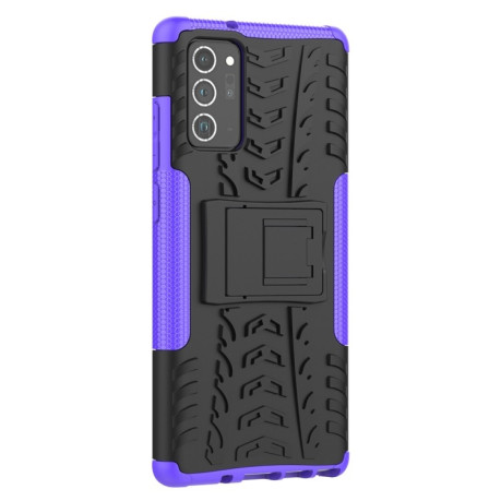 Протиударний чохол Tire Texture Samsung Galaxy Note 20 - фіолетовий