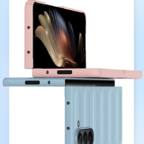 Силиконовый чехол Skin Feel Magic Shield для Samsung Galaxy Fold 5 - розовый