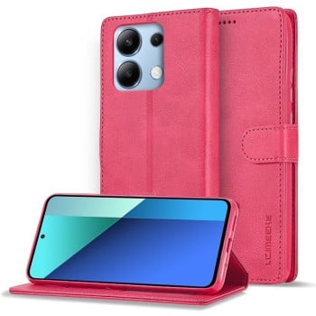 Чехол книжка LCIMEEKE Calf Texture на Xiaomi Redmi Note 14S/ 13 Pro 4G / POCO M6 Pro 4G  - красный