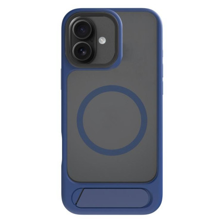 Противоударный чехол Kalebol MagSafe Invisible Tilt Holder PC Hybrid TPU для iPhone Air - синий