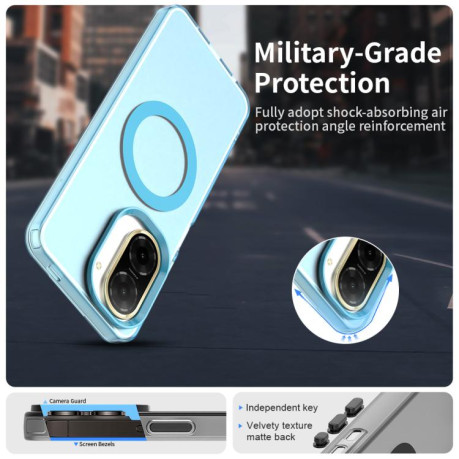 Противоударный чехол MagSafe Holder PC Hybrid для Xiaomi Redmi A5 4G 171.7mm / Xiaomi Poco C71 - синий