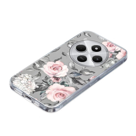 Чохол Colorful Painting Pattern TPU для Xiaomi Redmi 14C 4G/Poco C75/Redmi A4 5G - Flowers On Grey