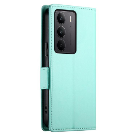 Чохол-книжка Side Buckle Magnetic Frosted Leather на Realme C75 / Realme 14x - зелений
