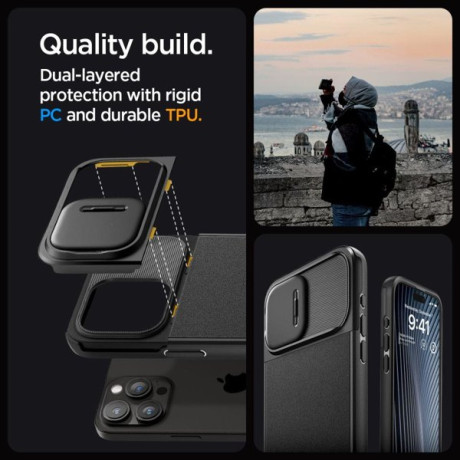 Оригинальный чехол Spigen Optik Armor Mag MagSafe для iPhone 15 Pro Max - Black