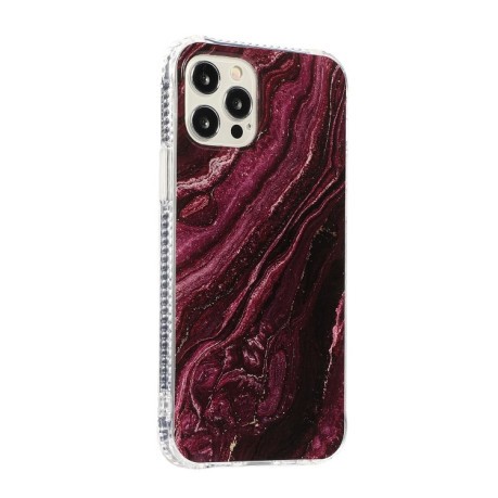 Противоударный чехол Sands Marble IMD Pattern для iPhone 14 Plus - фиолетовый