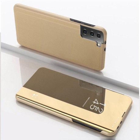 Чохол книжка Clear View на Samsung Galaxy S23+Plus 5G - золотий