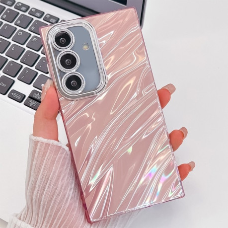 Протиударний чохол Plating Glitter Texture TPU with Lens Film для Samsung Galaxy S25+ 5G - Pink Water Ripples