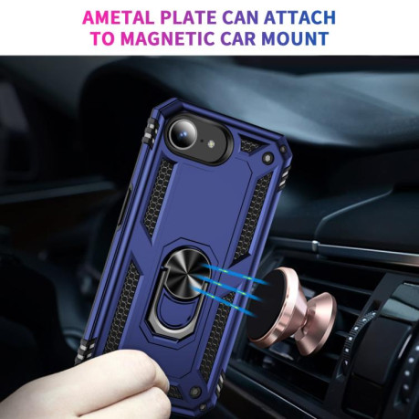 Противоударный чехол HMC 360 Degree Rotating Holder для iPhone 16e - синий