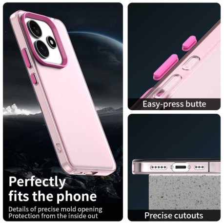 Противоударный чехол Candy Series для Xiaomi Redmi Note 14 5G/Poco M7 Pro 5G - красный